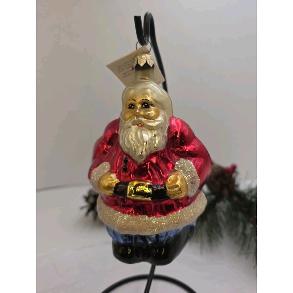 Christopher Radko Forever Together 1996 Santa Mrs Claus Ornament Poland 5" VTG